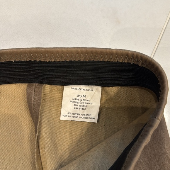 Vince olive leather pants size medium - Picture 3 of 7